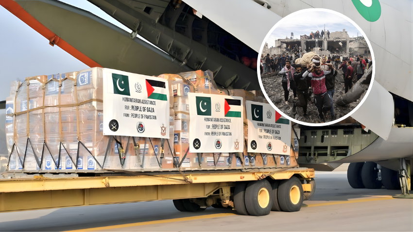 Pakistan's aid to Gaza. File Photo