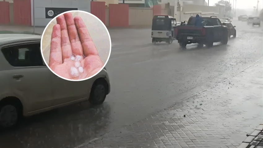 Hailstorm in Karachi. File Photo