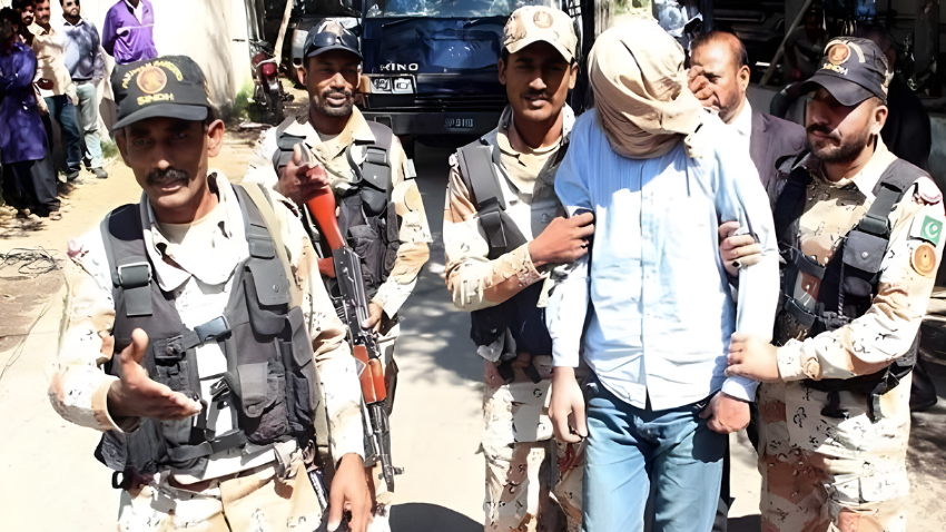 Sindh rangers arrest terrorist. File Photo