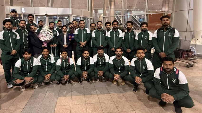 Pakistani Hockey team players in Egypt. File Photo