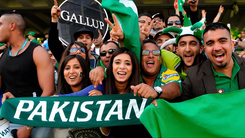 Pakistani fans supporting Pakistani cricket team in an enthusiastic way. File Photo