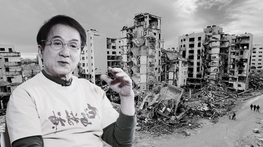 Jackie Chan on Gaza children. File Photo