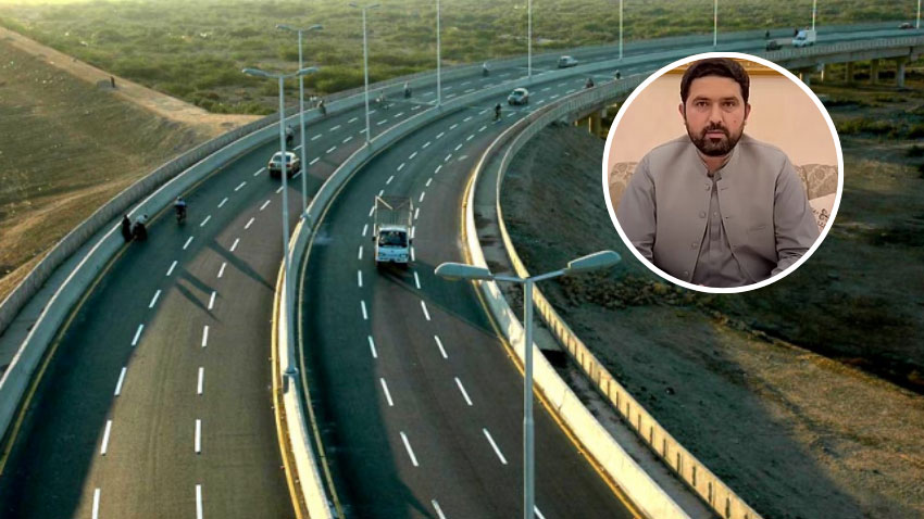 An aerial view of Swat Motorway. File Photo