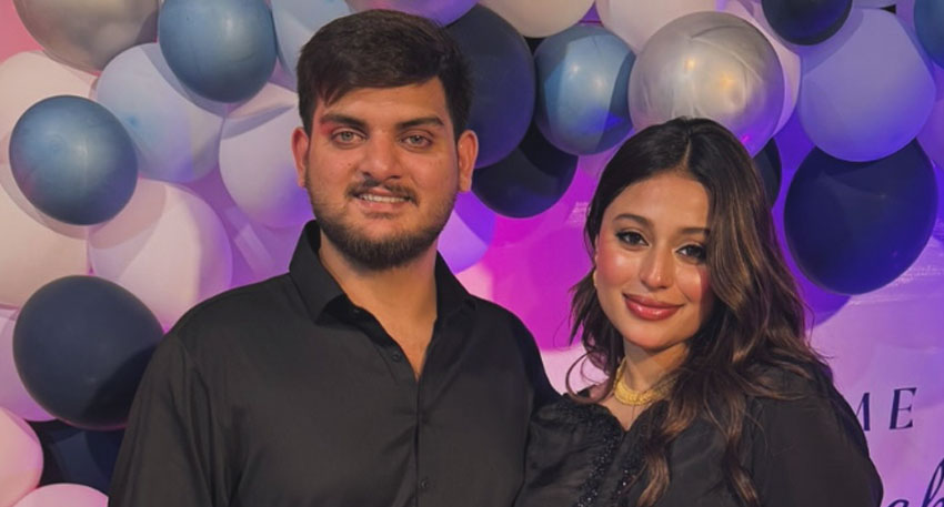 Pakistani famous actors Aiman Khan and Minal Khan’s brother Maaz Khan and his wife Saba Maaz Khan blessed with a baby girl.