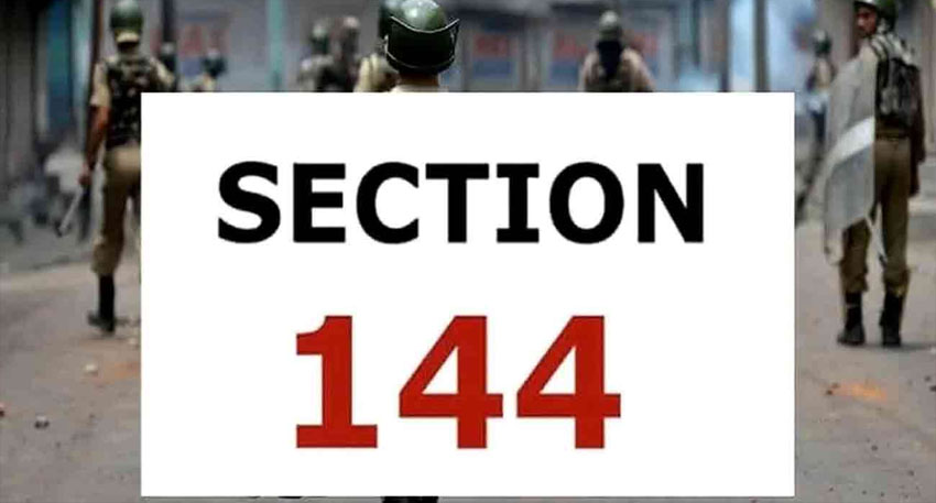 Section 144 imposed across the province