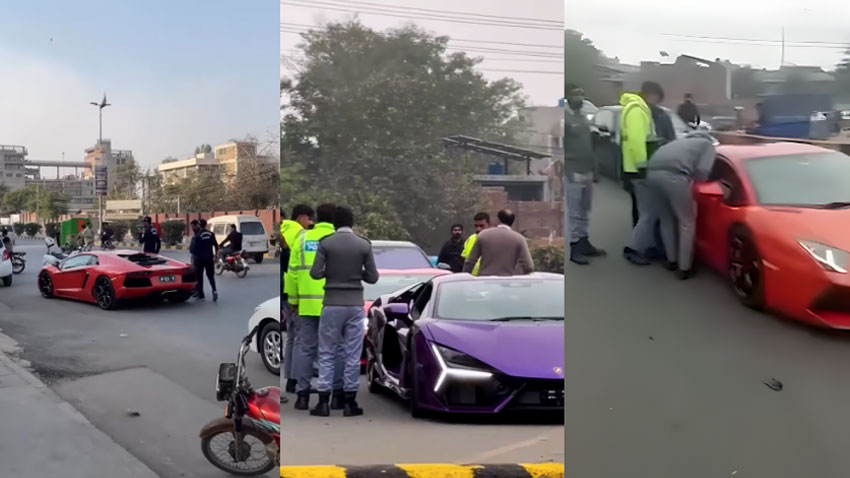 Faisalabad traffic cops fine Lamborghini Rs28,000