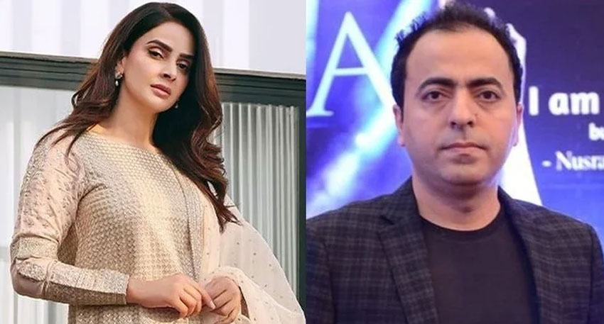 Pakistani actress Saba Qamar and journalist Naeem Hanif. Photo: file photo