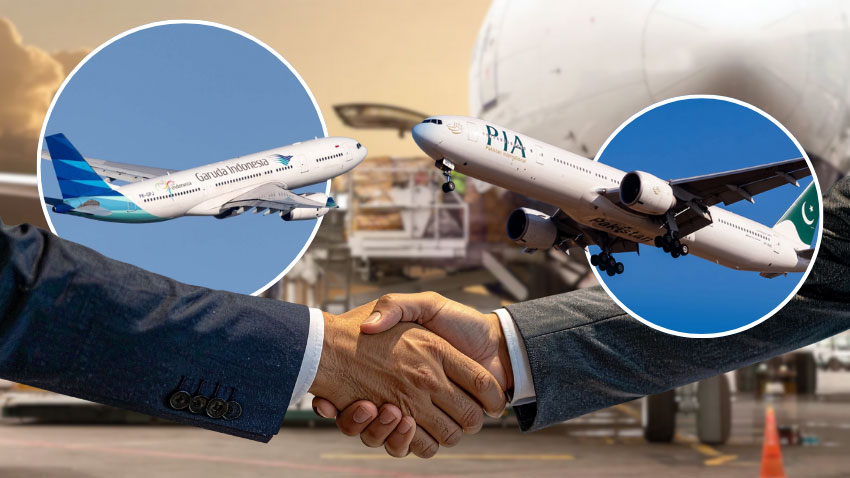 Garuda Indonesia and PIA. File Photo