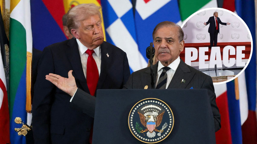 US President Donald Trump and PM Shehbaz Sharif. File Photo