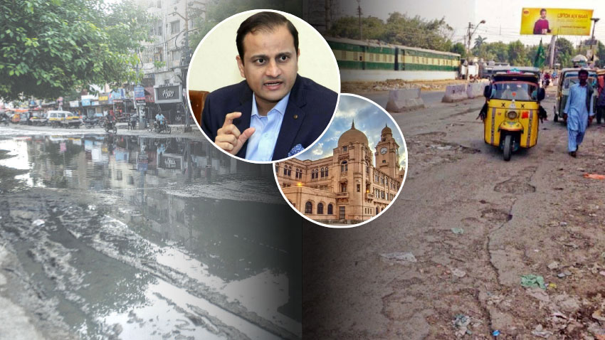 Roads of Karachi. File Photo