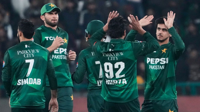 Pakistan Cricket team celebrating their win against Australia. File Photo