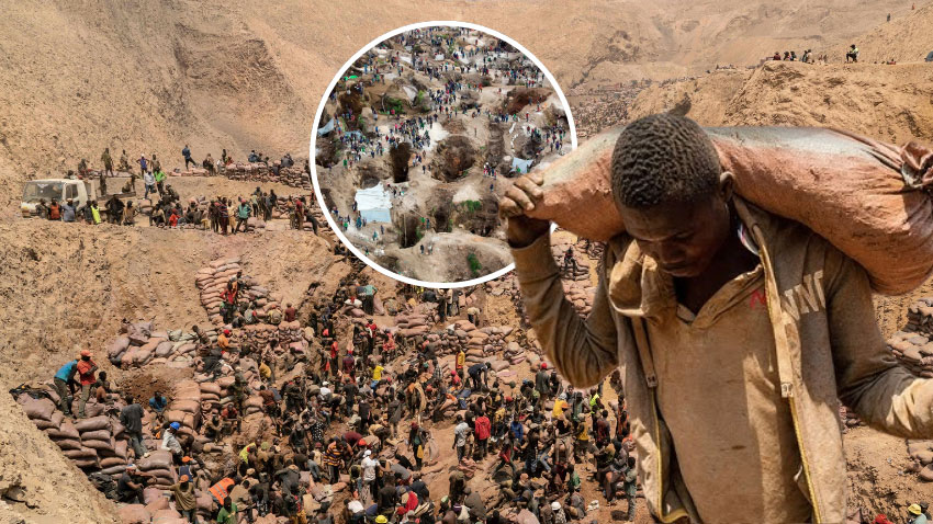 Coltan mine collapse in Congo. File Photo
