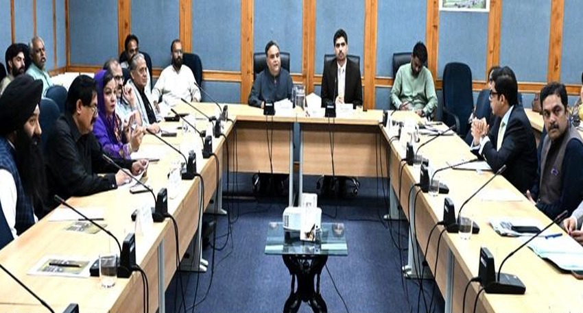 Senator Danesh Kumar in a meeting of the minority caucus in Parliament Lodges Islamabad