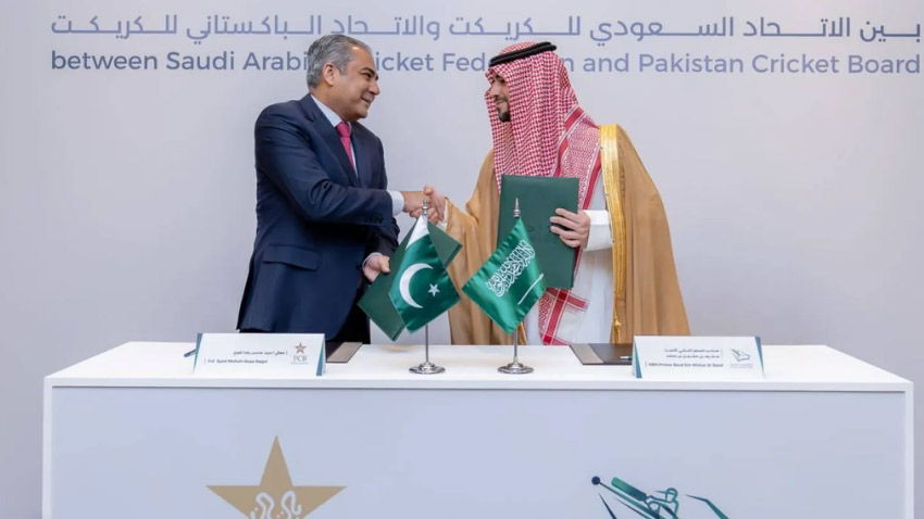 PCB and Saudi Arabia sign an MoU to build an international cricket stadium. File photo