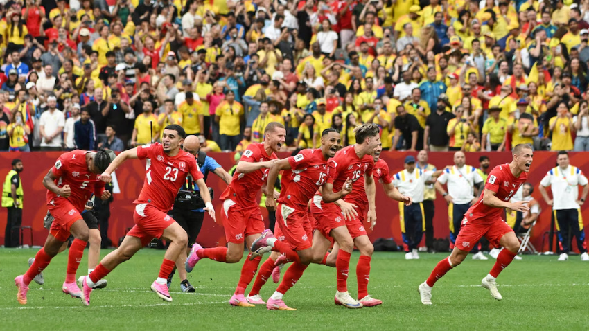 Switzerland beat Colombia. File photo