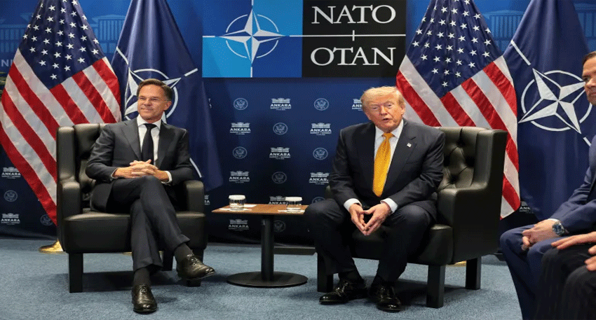 Trump and NATO chief Mark Rutte speak at NATO summit in Ankara.