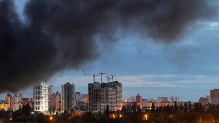 Russian missile and drone strikes. File photo