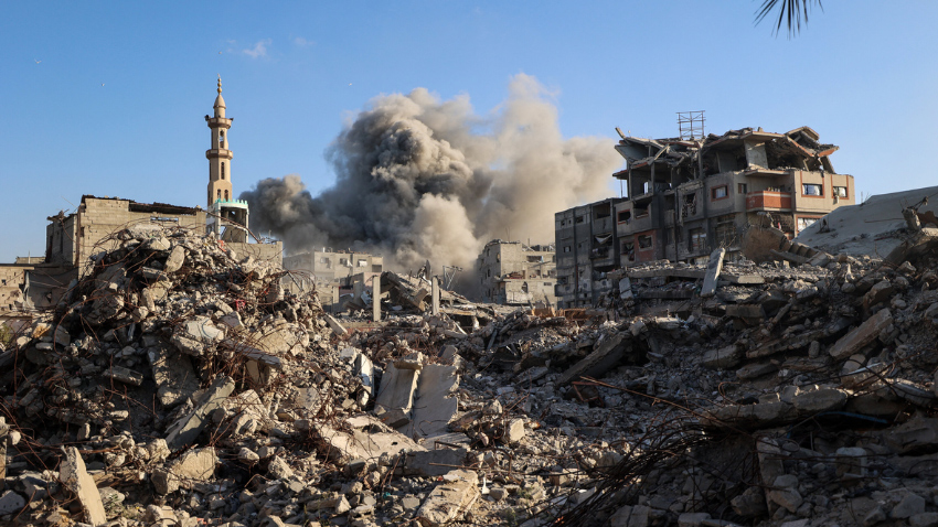 Israeli strikes continue in Gaza despite ceasefire claims. File photo