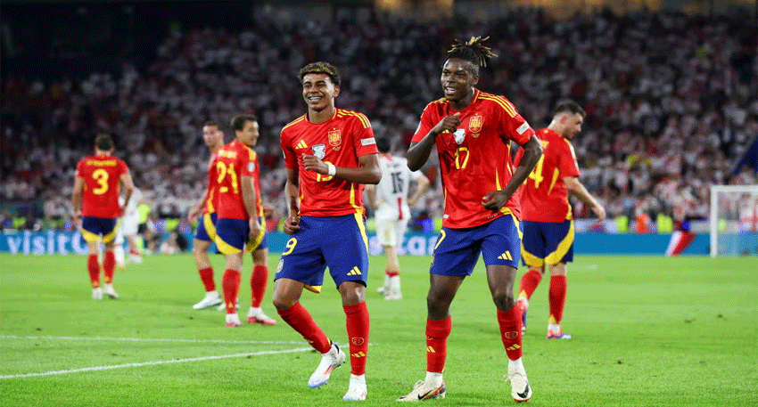 Lamine Yamal celebrates Spain's World Cup semi-final win over France on his birthday weekend.