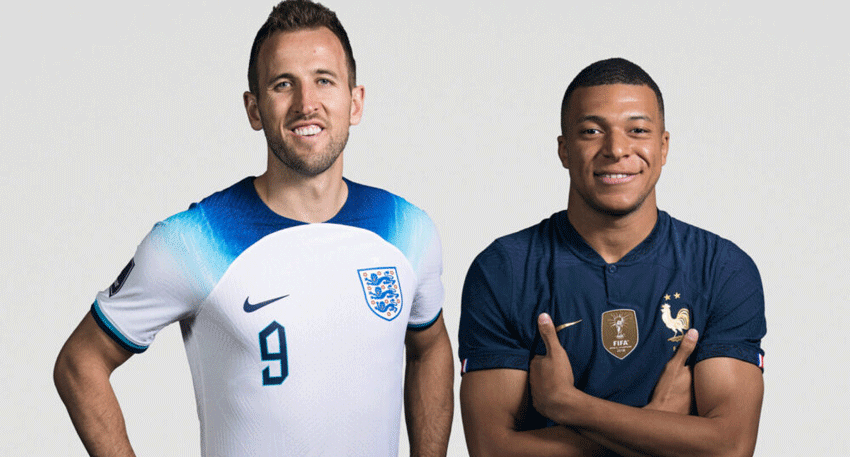 Kylian Mbappe and Harry Kane ahead of the France vs England World Cup third-place match.