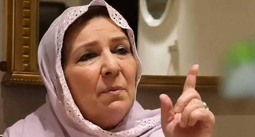 Noreen Niazi pointing a finger during an interview.