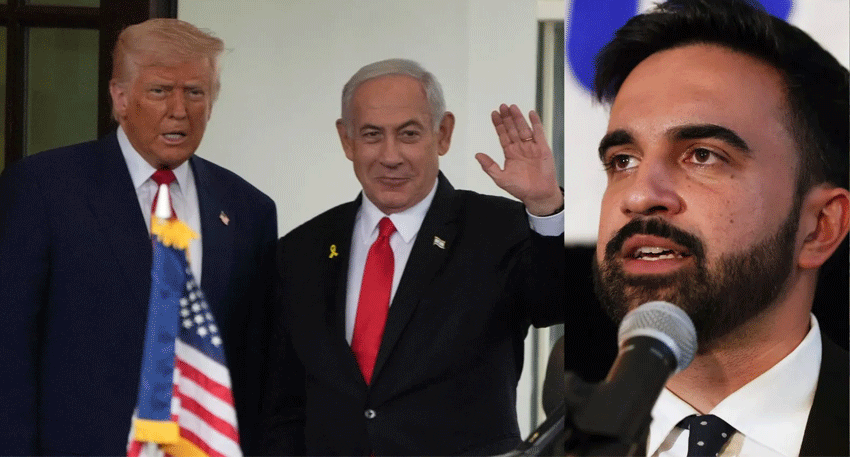 US President Donald Trump and Israeli Prime Minister Benjamin Netanyahu at a joint appearance.