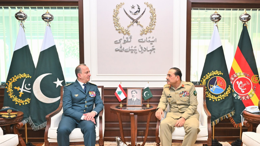 Lebanese Armed Forces Chief calls on COAS Syed Asim Munir. File photo