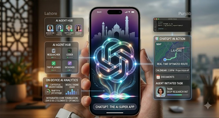 Person holding iPhone displaying ChatGPT 