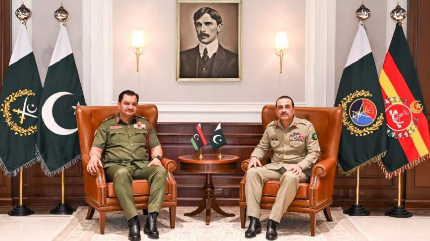 Libyan military chief meets Asim Munir at GHQ. File photo