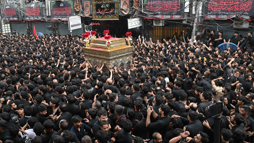 Muharram 9 processions begin as thousands of security personnel take charge. File photo