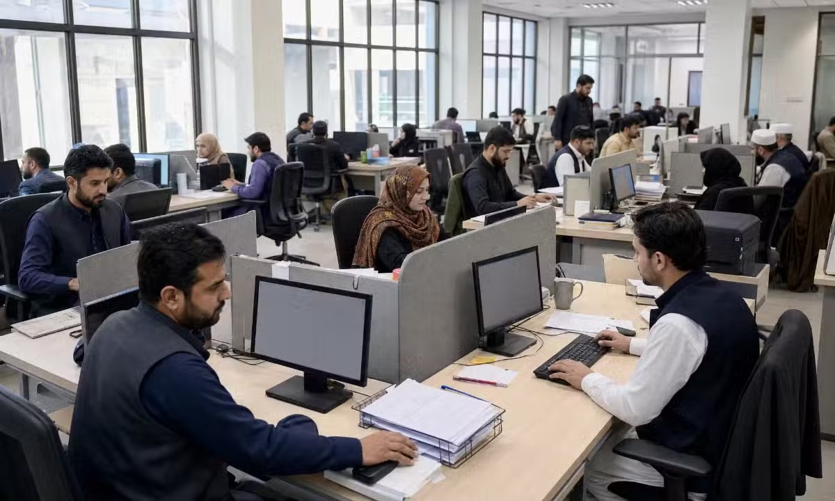 The KP government has abolished its Friday work-from-home. File photo