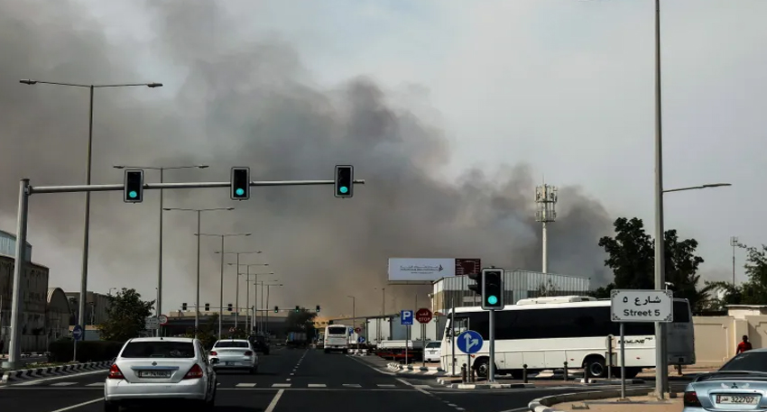 Smoke near US embassy as Gulf explosions reported