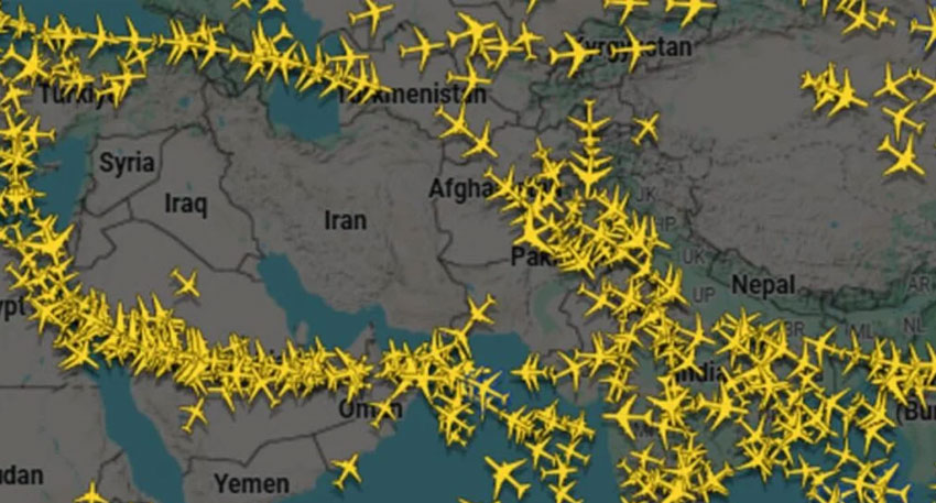 Pakistan airspace flights