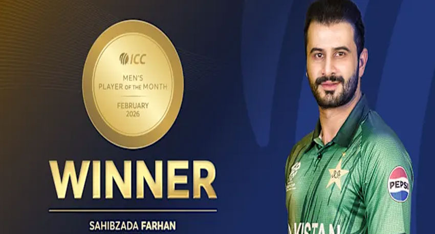 Sahibzada Farhan has won ICC Player of the Month with stunning T20 World Cup record. File photo