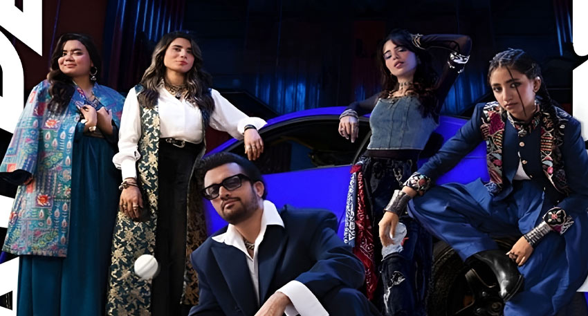 Atif Aslam, Aima Baig, and other singers pose for the HBL PSL 2026 anthem.