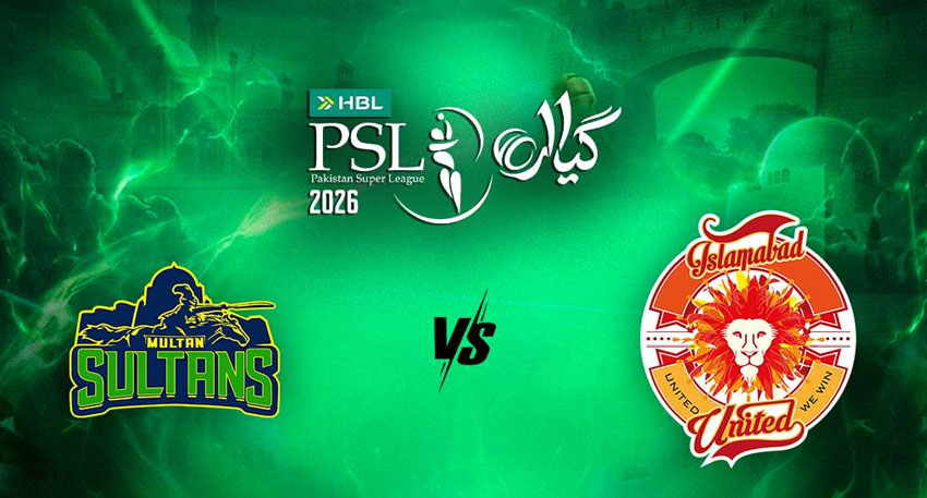 Islamabad United set 172 target vs Multan Sultans in PSL 2026 thriller. File photo