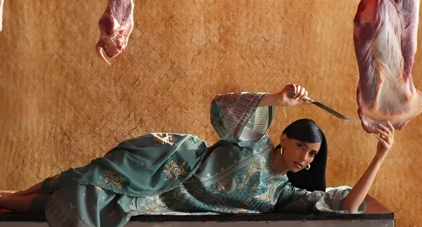 Taana Baana’s “Qurban” campaign visuals spark debate over blending fashion with religious symbolism.