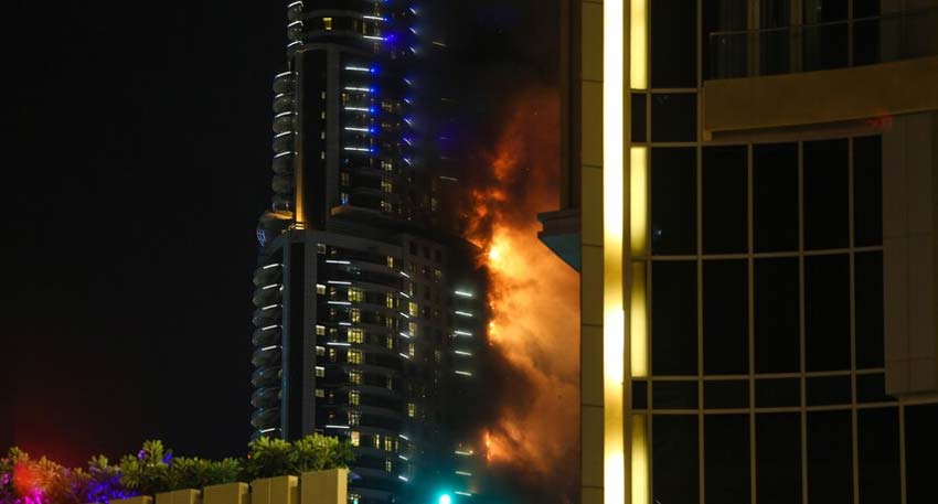 Major fire erupted at Fujairah oil complex after Iran drone strike. File photo