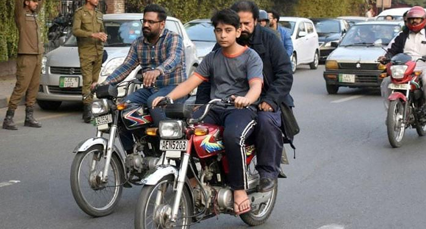 Traffic police in Lahore intensify checks against underage and unlicensed motorcyclists.