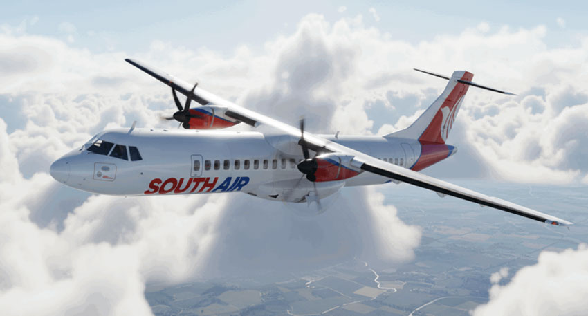 South Air’s first aircraft drawing attention across Pakistan. File photo