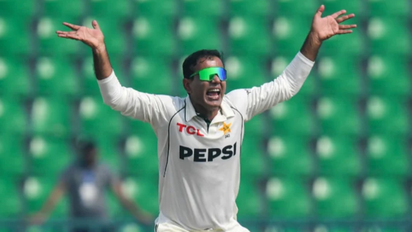 Pakistan left-arm spinner Noman Ali created history by completing 100 Test wickets. File photo