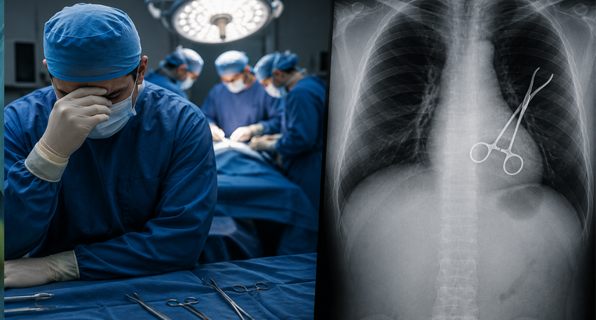 Surgical negligence case sparks concern after forceps found inside patient’s chest.