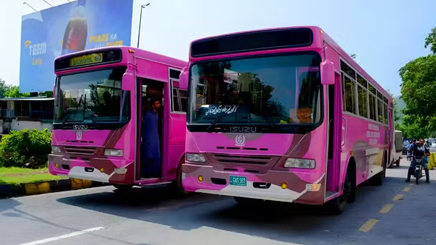 Kohsar University Murree has received two Pink Buses. File photo