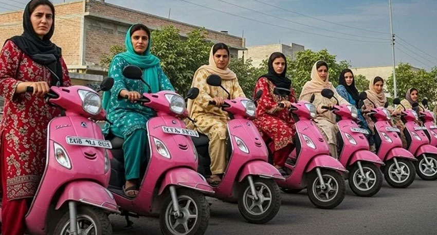 Women in Islamabad can learn scooter riding for free in November. File photo
