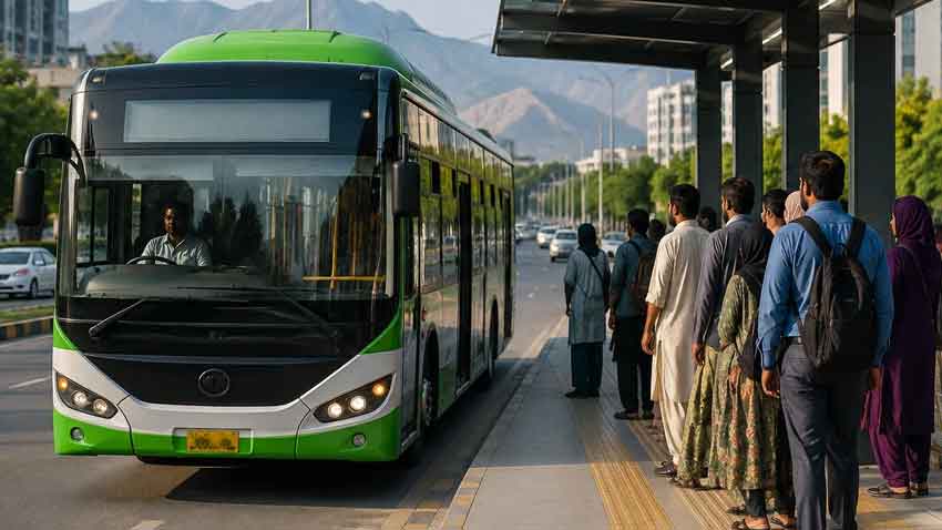 Islamabad bus waiting time cut on 3 routes as CMTA increases frequency. File photo