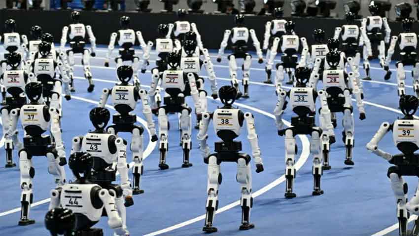 Beijing Robot Games see humanoids break human records as robots impress crowds. File photo