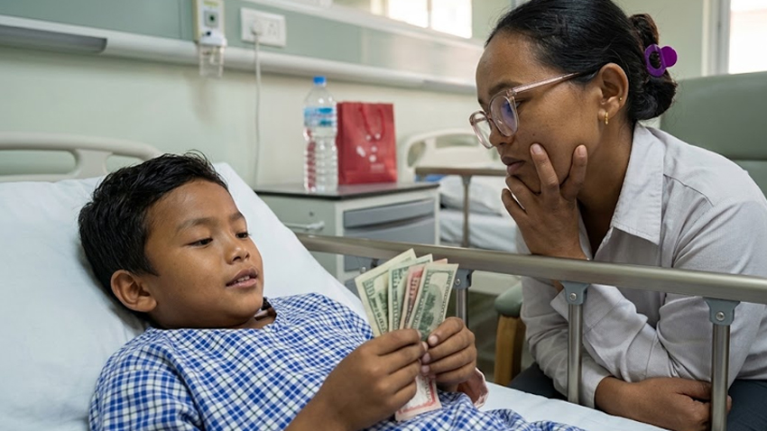 An 8-year-old boy survived Nepal floods by climbing trees to reunite with his mother. File photo