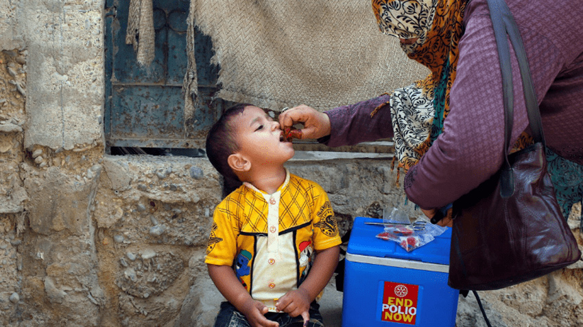 Pakistan targets 30.1 million children in a major anti-polio drive. File photo