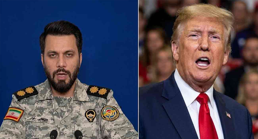 Donald Trump alongside an Iranian military commander in uniform.