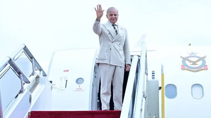 Prime Minister Shehbaz Sharif has left for the UK ahead of his US visit. File photo